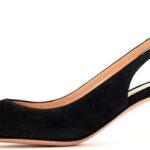 Slingback Pumps, Women's Pointed Toe Low Heel Sandals Slingback Strap Kitten Heel Pumps Evening  Wedding Shoes