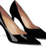 Womens Pointed Toe High Heels Pumps Patent Suede Stiletto Heel Slip on Office  Wedding Dress Shoes