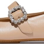 Women  Crystal-buckle Leather Mary JanesMary Jane Flat